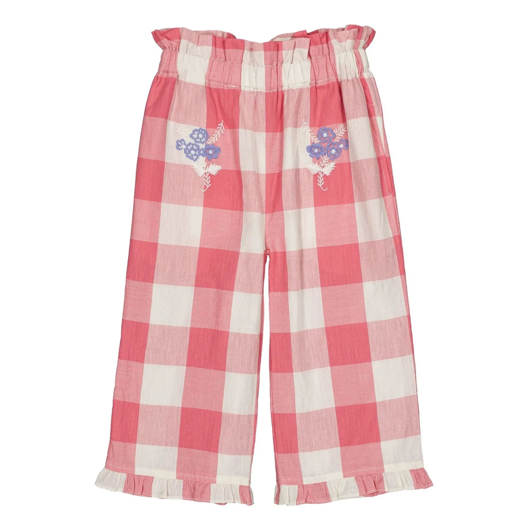 Hello Simone - Lizzy Checked Pants | Pink