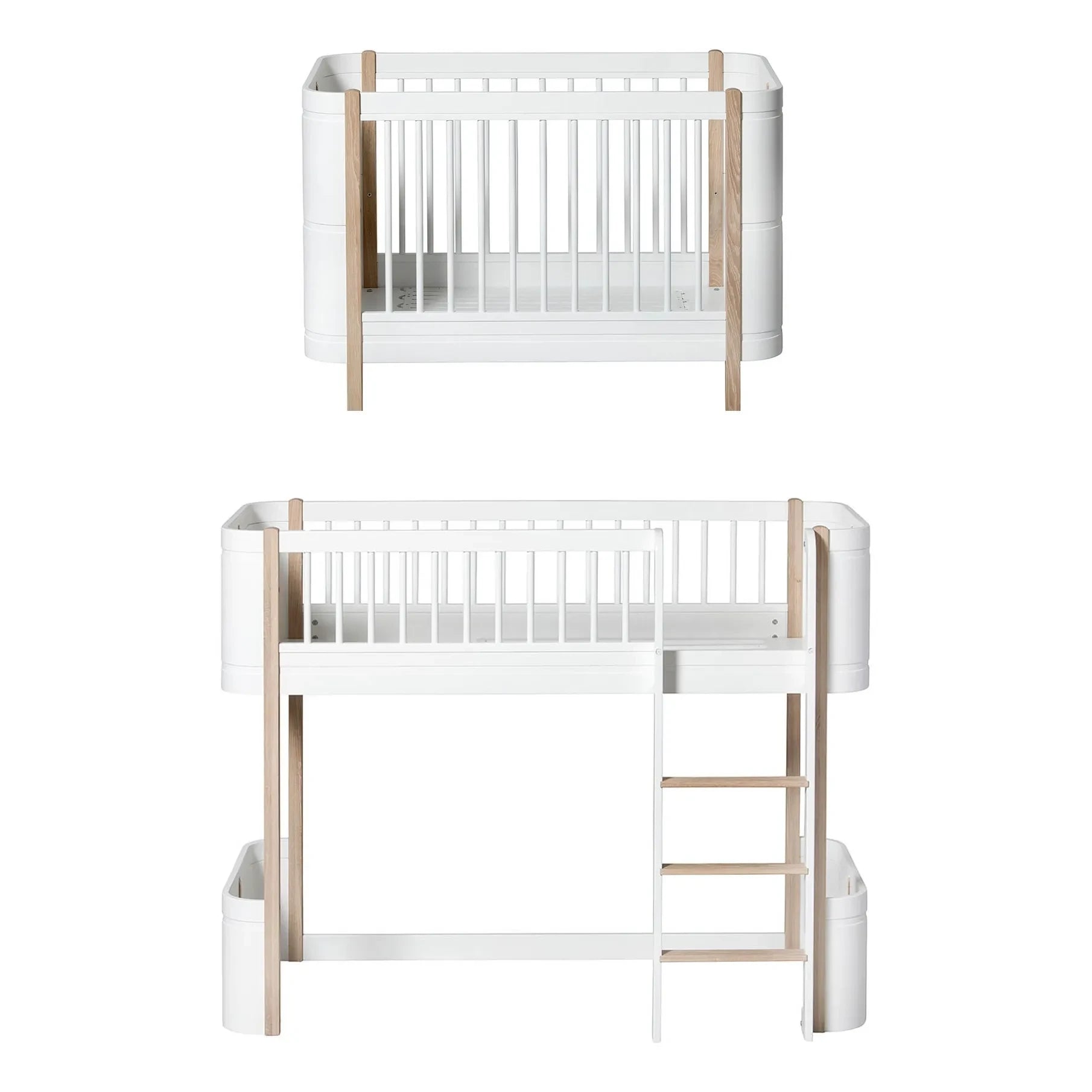 Oliver Furniture - Mini + Karyola Dönüşüm Kiti | Meşe