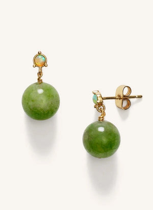 Anni Lu - Green Ball Earrings