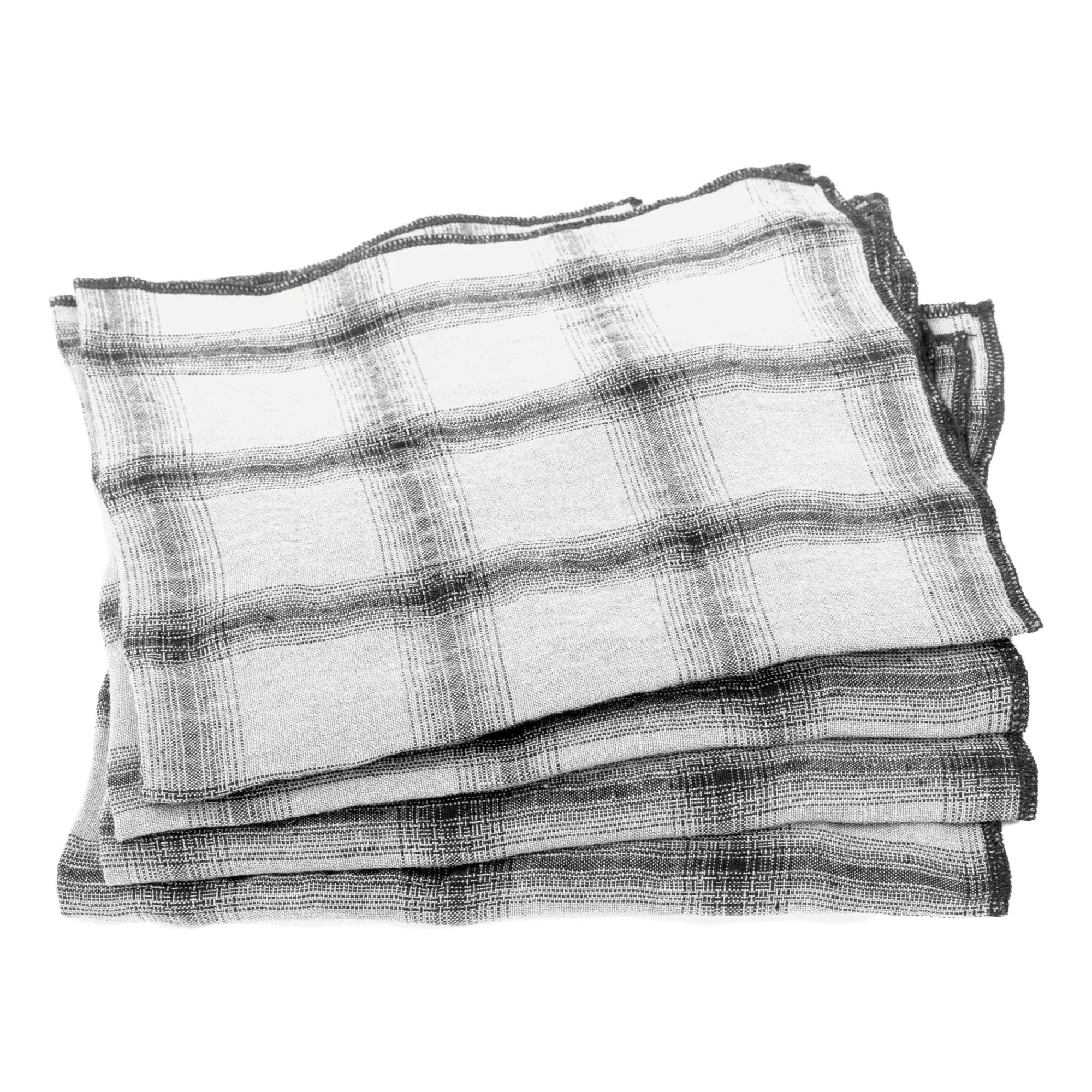 Le Monde Sauvage - Highlands Washed Linen Napkins - Set of 4 | White