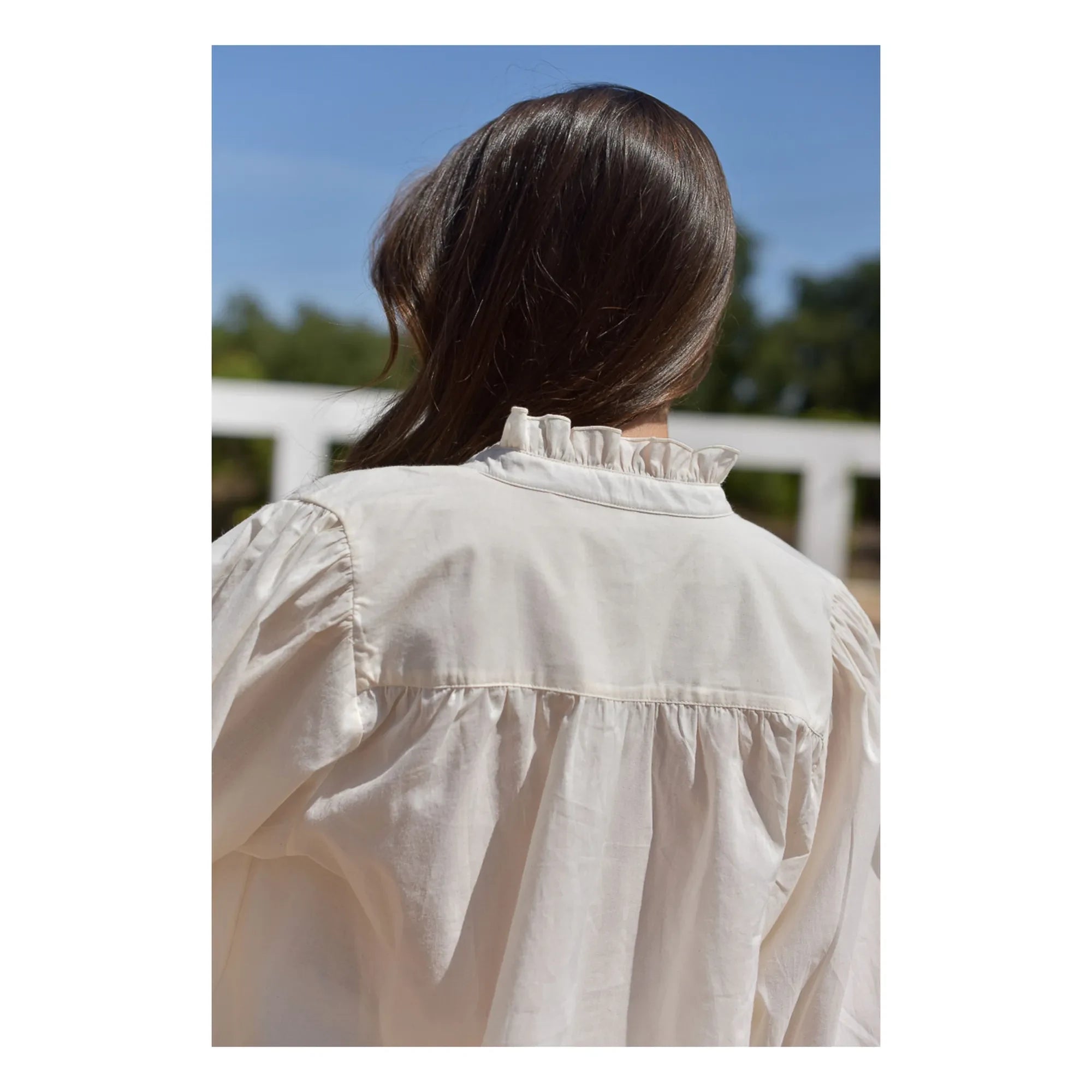 Marlot Paris - Dahlia Seersucker Blouse - Women's Collection | Ivory