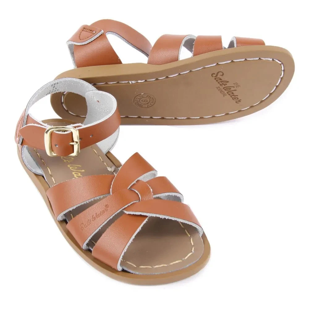Salt-Water - Original Leather Crossband Waterproof Sandals | Camel