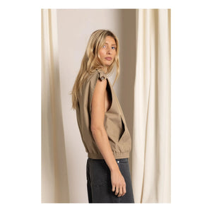 Smallable Woman - Savannah Sleeveless Jacket | Beige