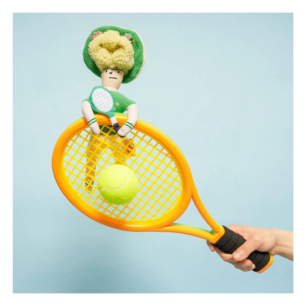 The Furry Folks - Tennis Hooman Scratching Toy | Green