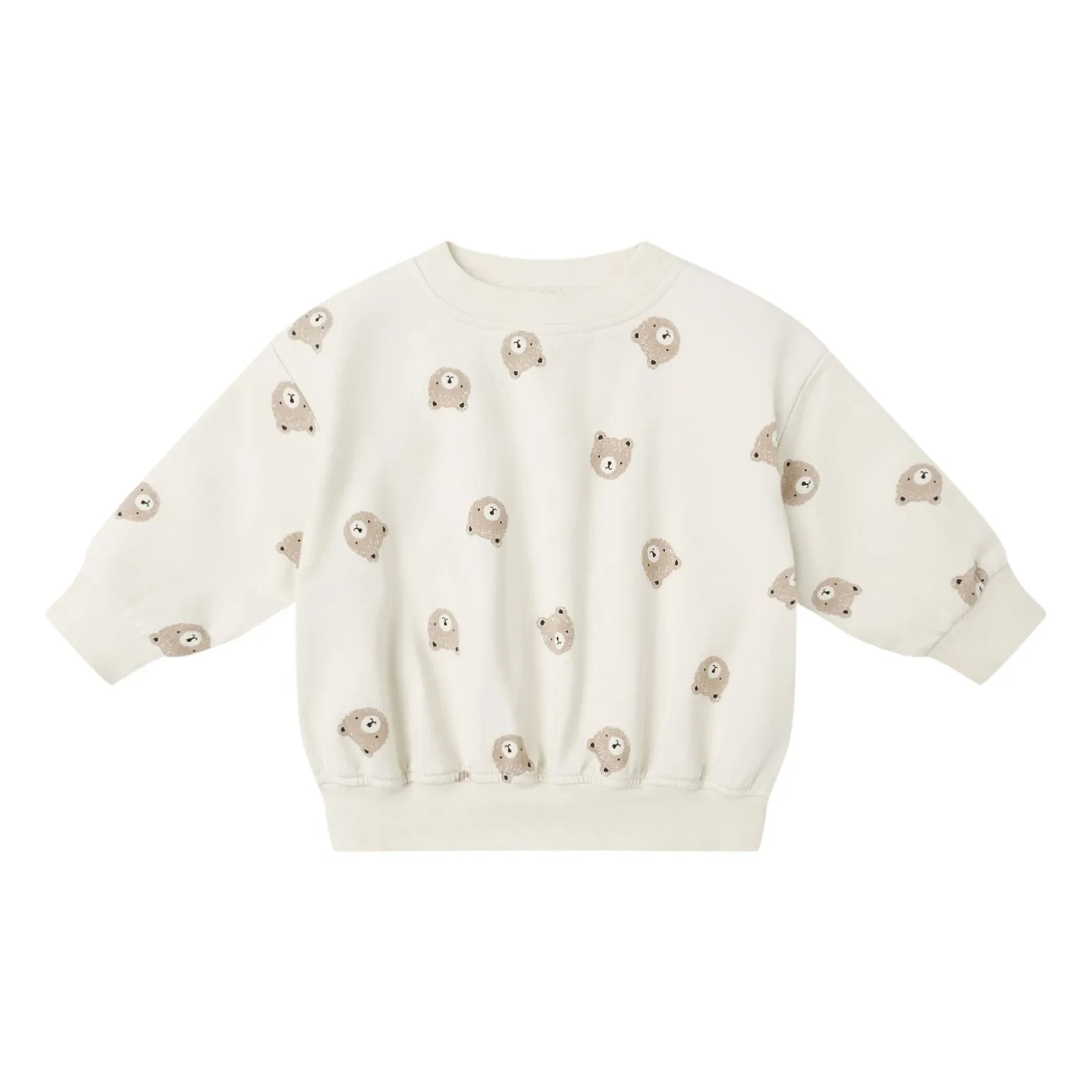Quincy Mae - Organik pamuklu ayı sweatshirt | Ecru