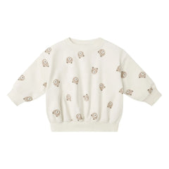 Quincy Mae - Organik pamuklu ayı sweatshirt | Ecru