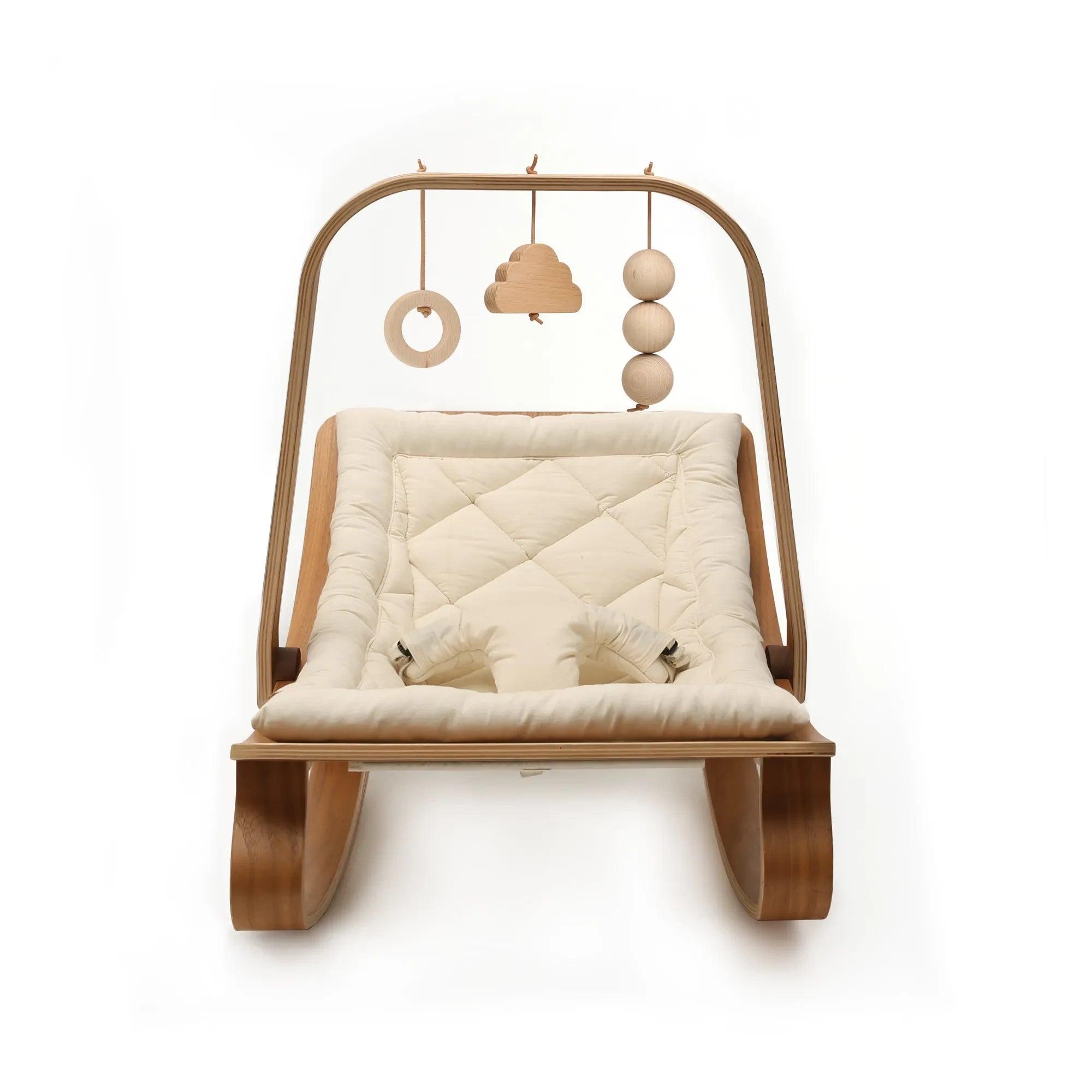 Charlie Crane - Levo Toy Activity Bar for Baby Keychain | Walnut