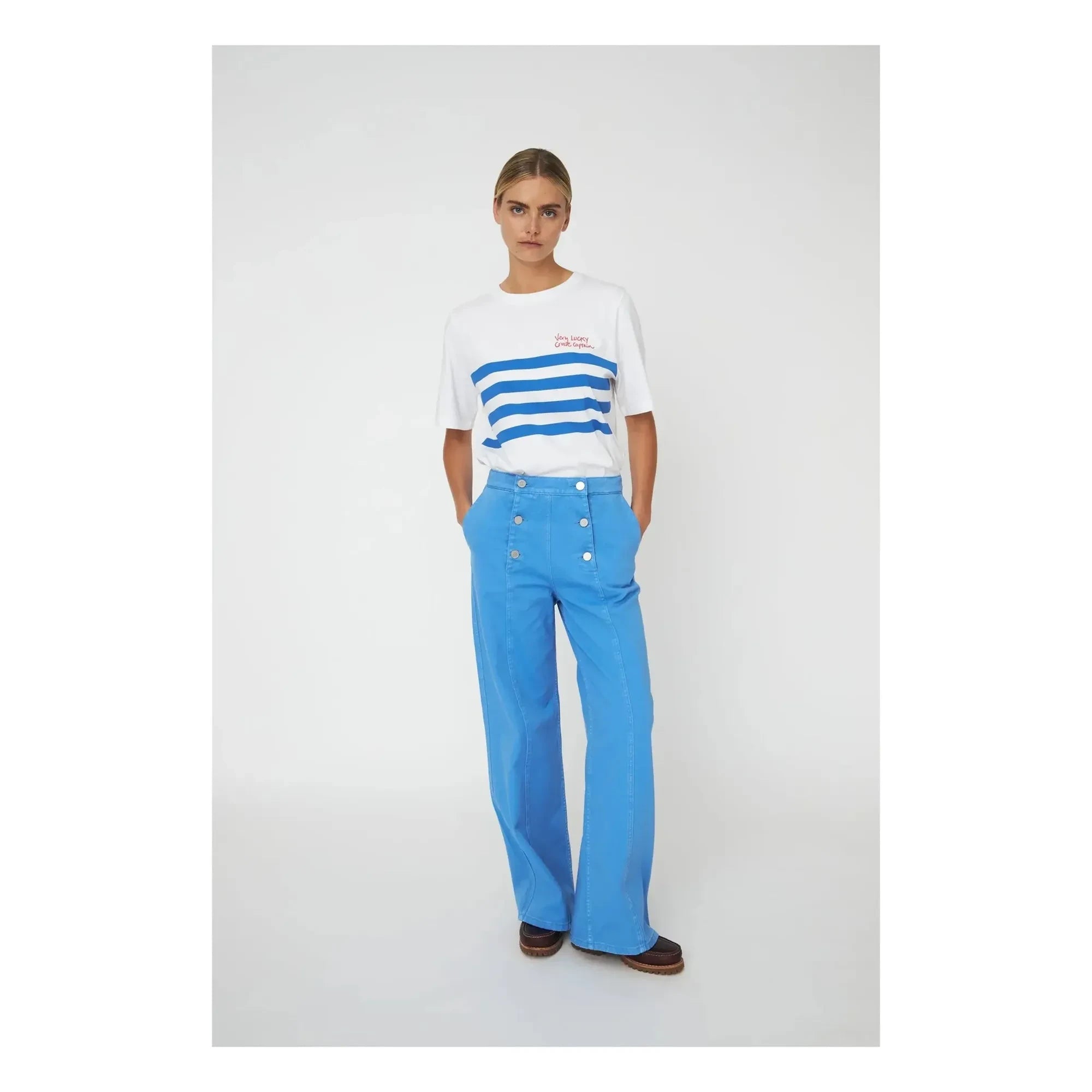 Stella Nova - Sailors Organic Cotton Trousers | Blue