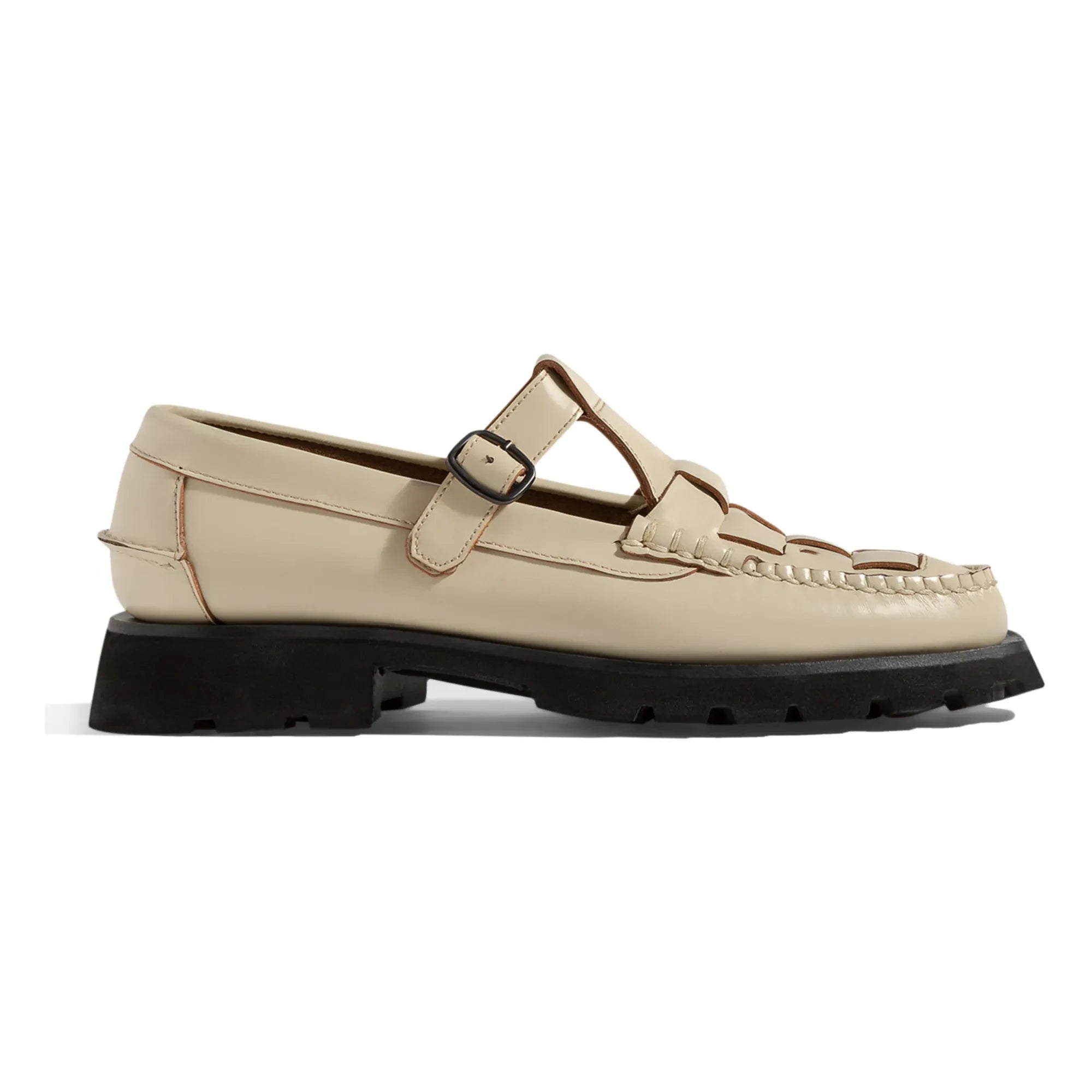 Hereu - Soller Sport Buckle Loafer | Ecru