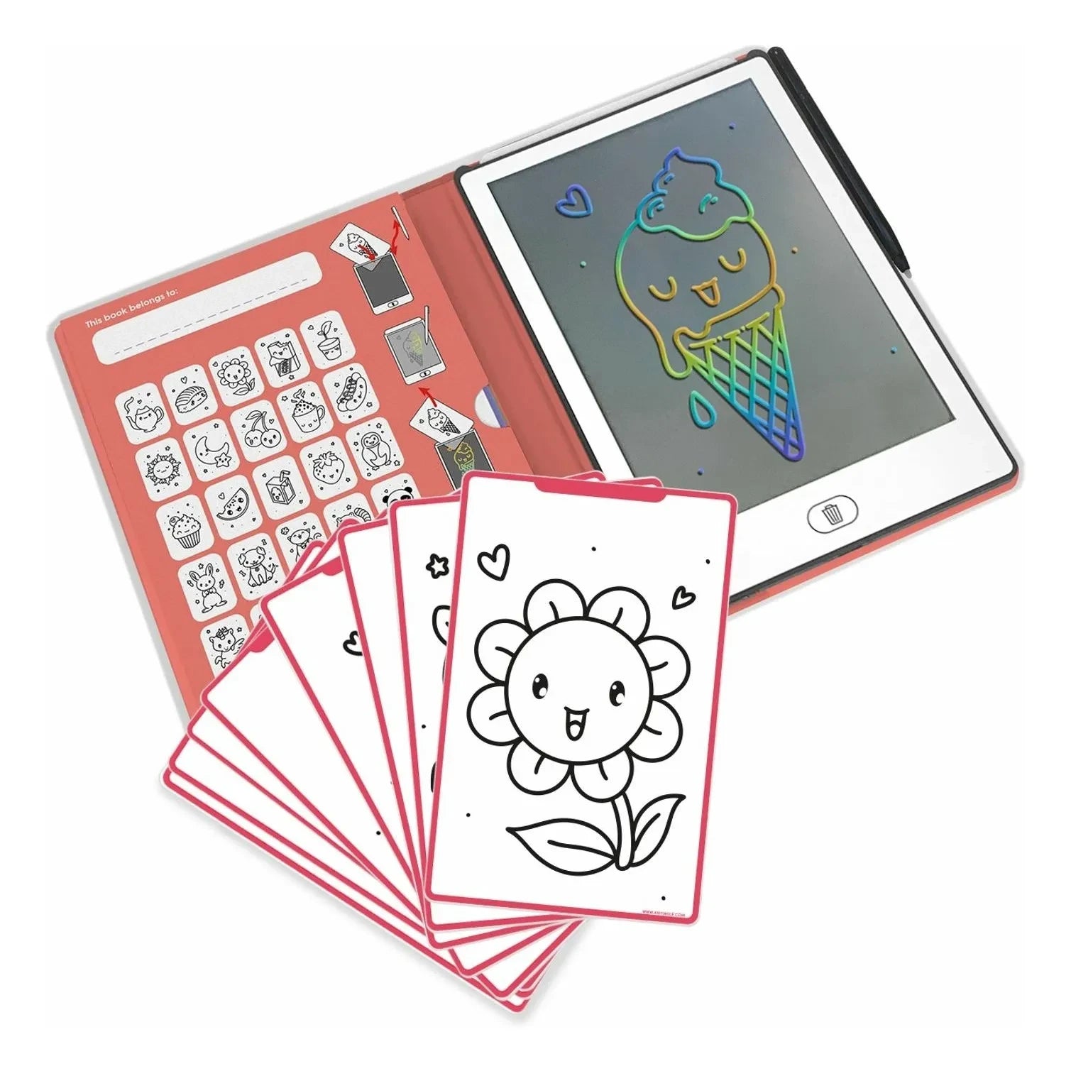 Kidywolf - Kidydraw Mini Drawing Board | Pink