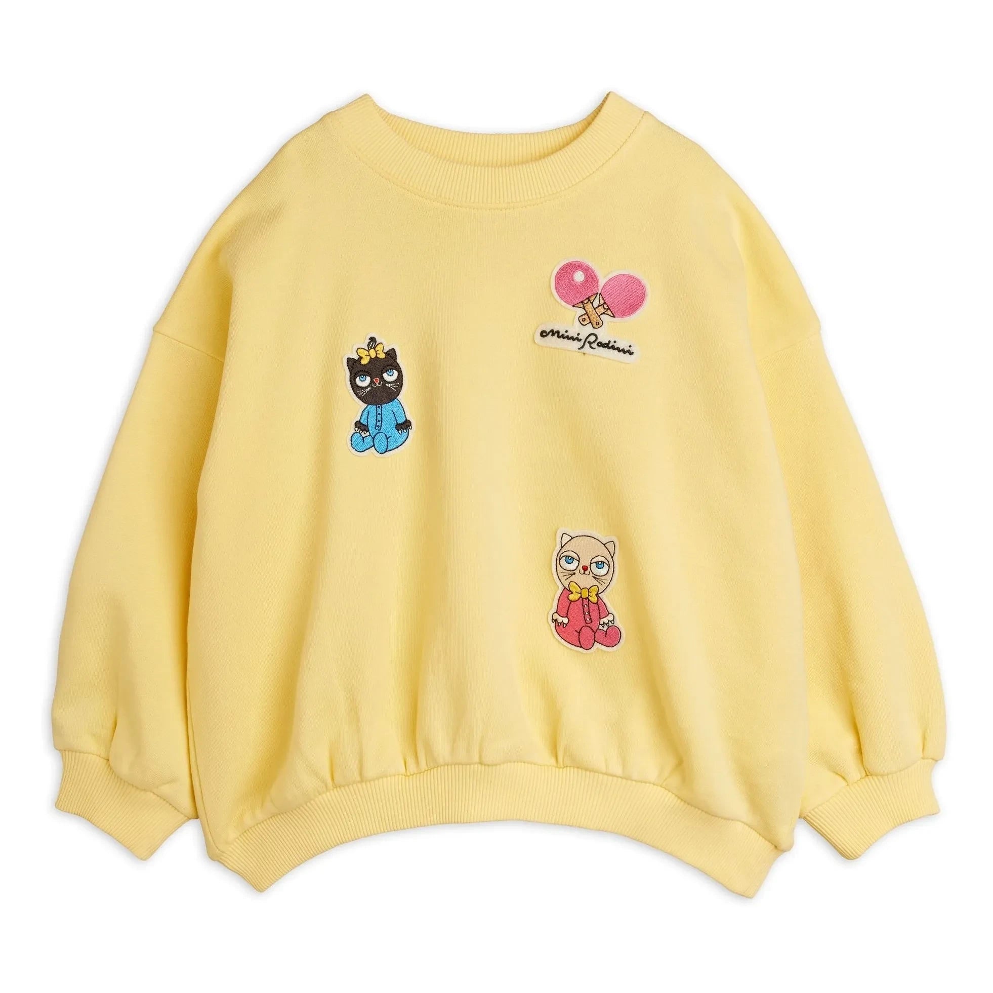 Mini Rodini - Animal Print Organic Cotton Sweat Patch | Yellow