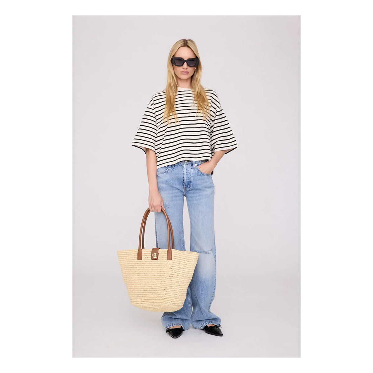 Anine Bing - Myers Striped Top | Black