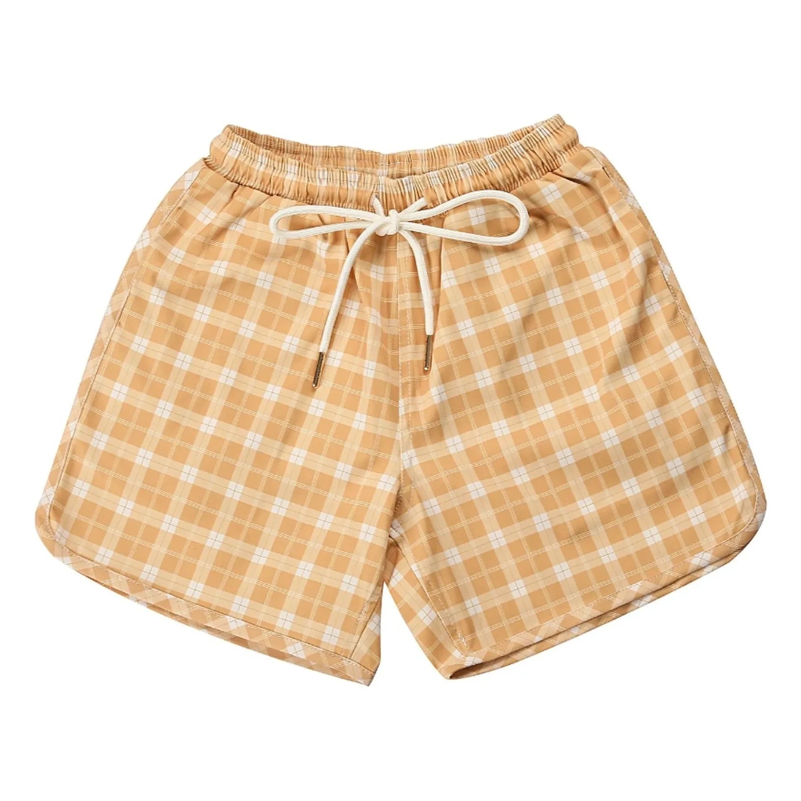 Grech & Co - Recycled Fiber Canvas Swim Shorts | Orange