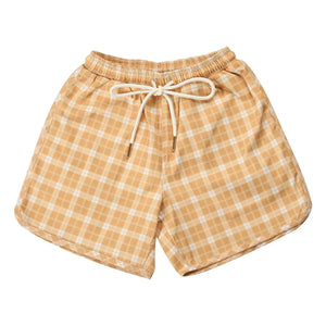 Grech & Co - Recycled Fiber Canvas Swim Shorts | Orange
