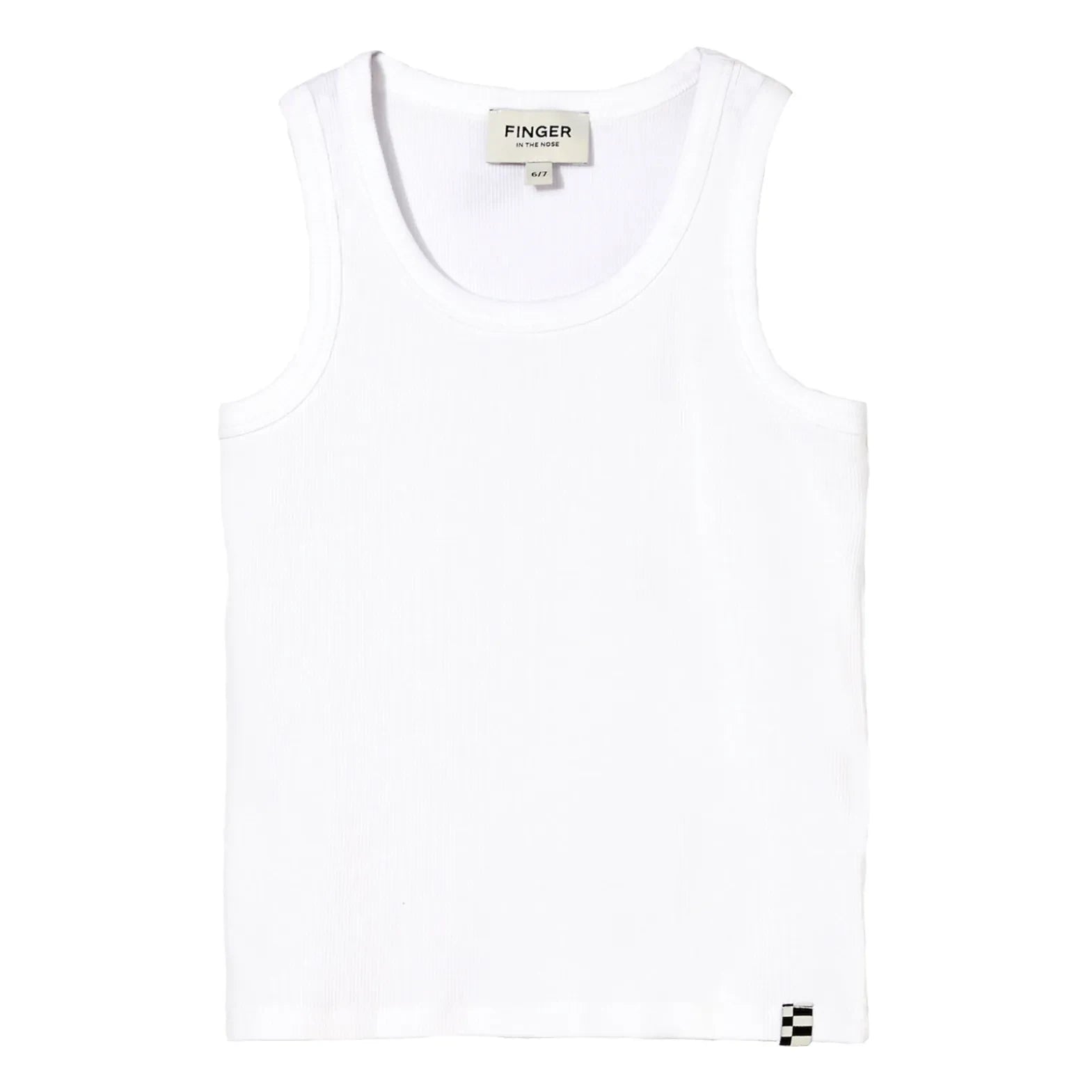 Finger in the nose - Chopper Ribbed Tank Top | White