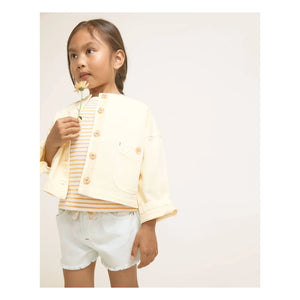 Owl - Fringed Denim Lyocell Shorts | Aqua