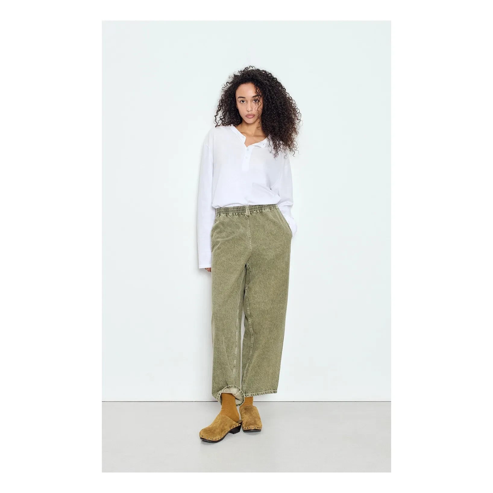 American Vintage - Uzatown Pamuklu Havuç Kesim Pantolon | Olive