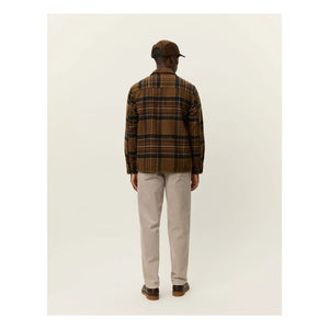 Les Deux - Checkered wool overshirt | Brown