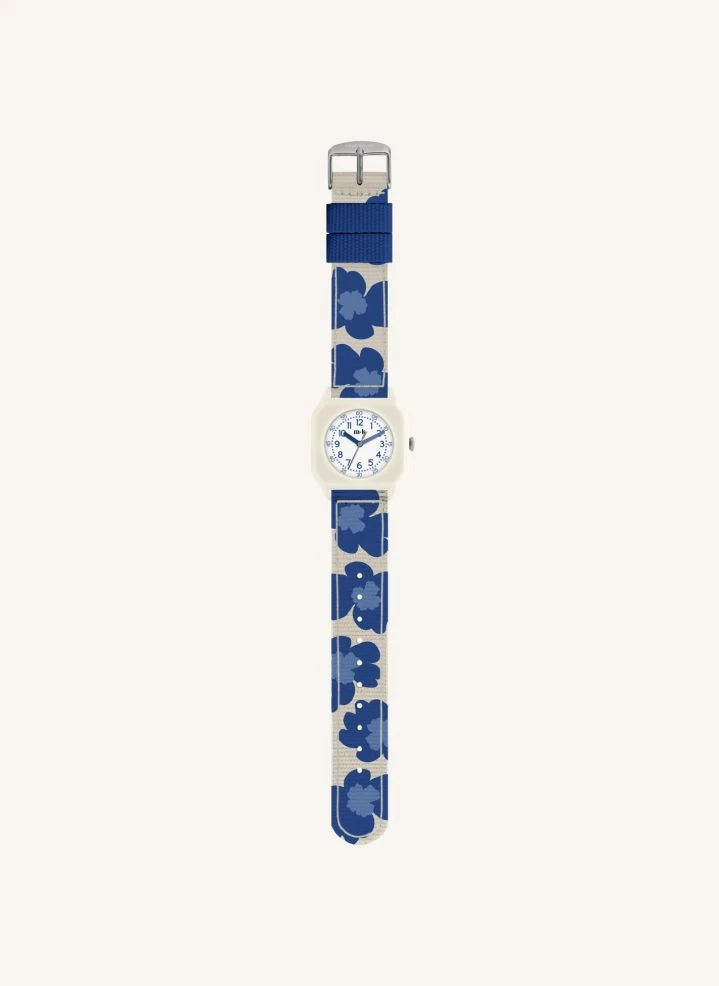 Mini Kyomo - Blue Hibiscus Watch - Mini Kyomo x Taxi Brousse | Blue