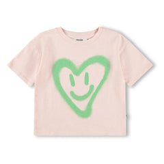 Molo - Reinette Heart Organic Cotton T-Shirt | Pale Pink