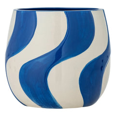 Bloomingville - Romy Stone Clay Pot | Blue