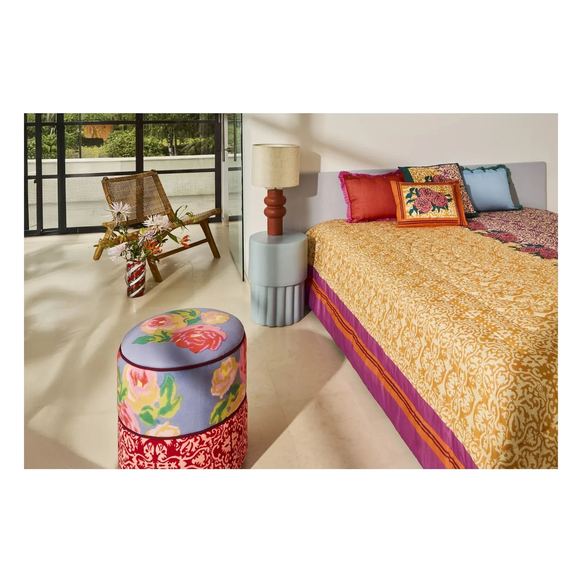 Lisa Corti - Dam Dam Bed Cover | Straw Yellow