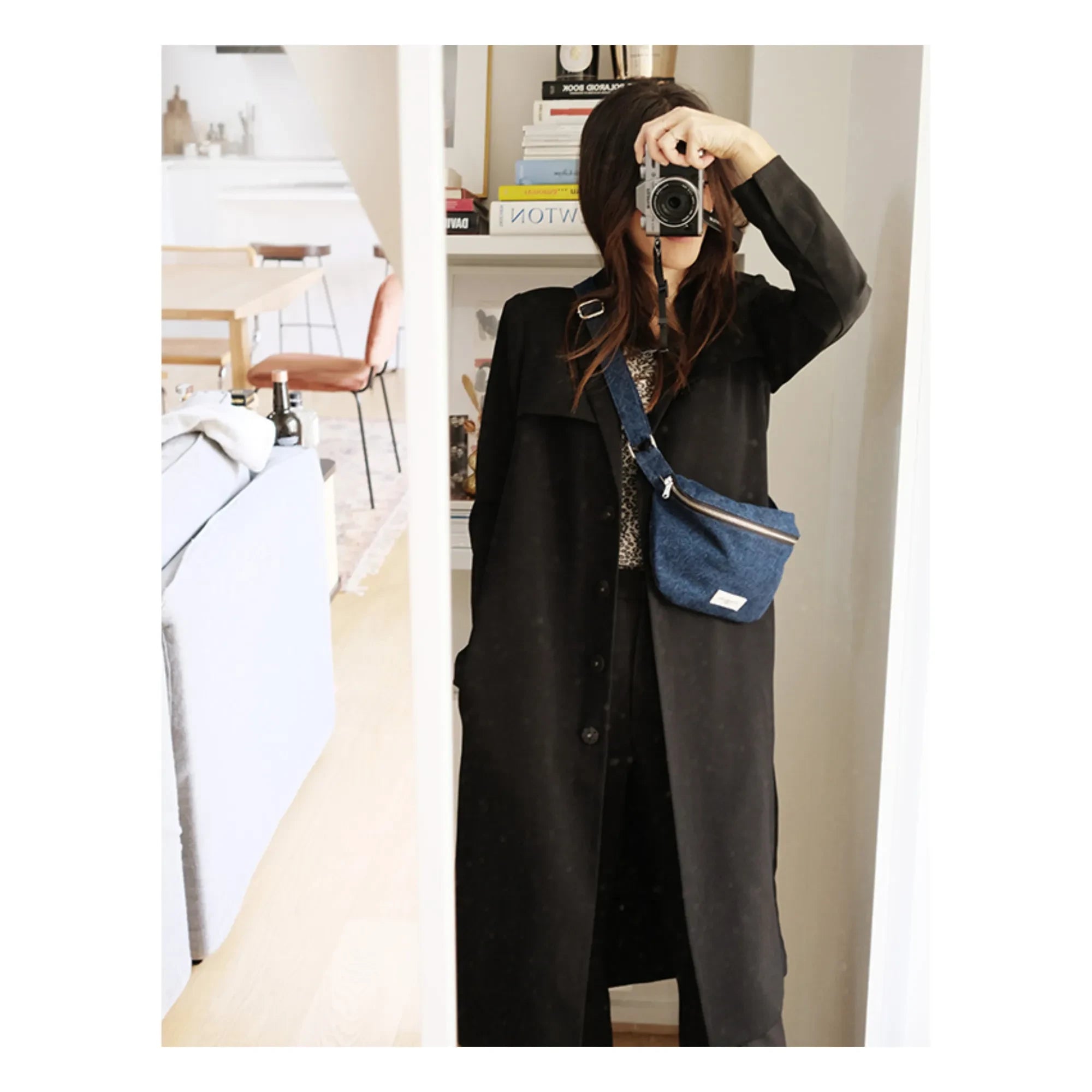 rivedroite - Custine Recycled Denim Waist Bag | Raw Denim