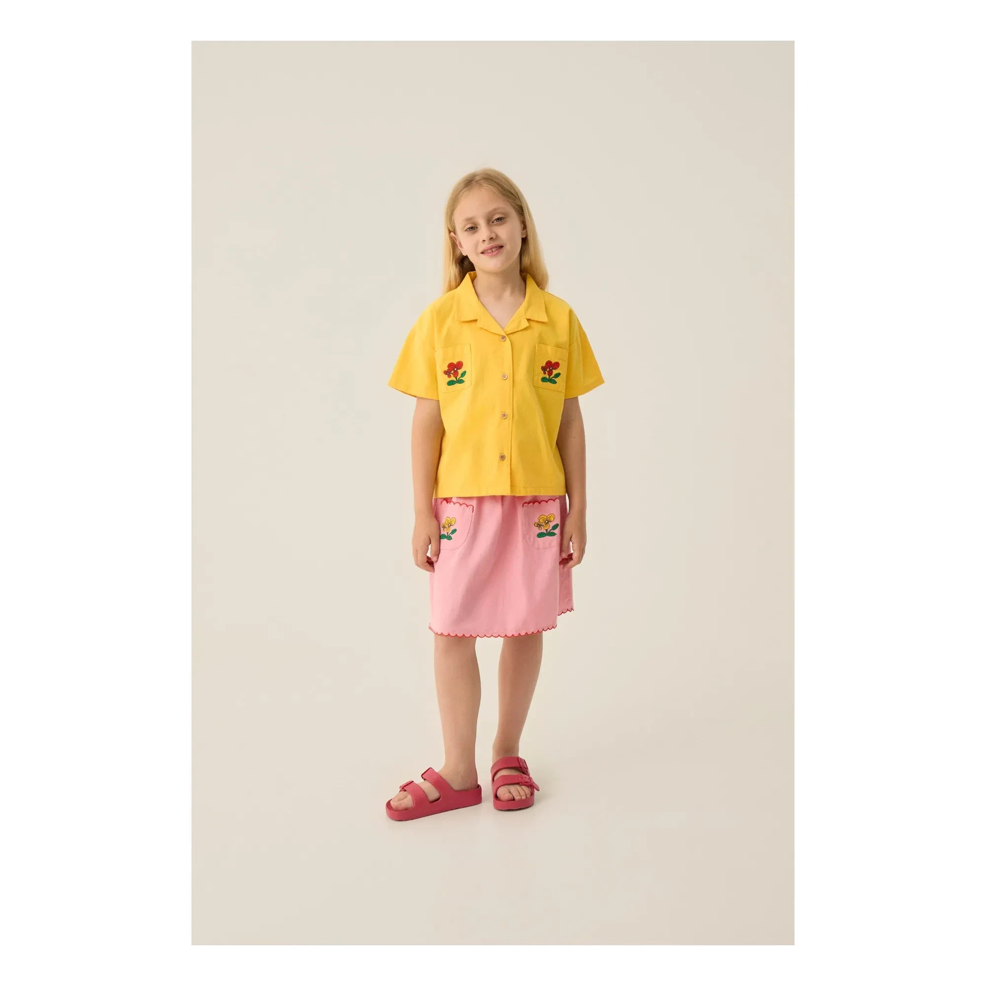 The Campamento - Floral Skirt | Candy Pink