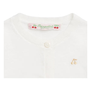 Bonpoint - White Cotton Cardigan