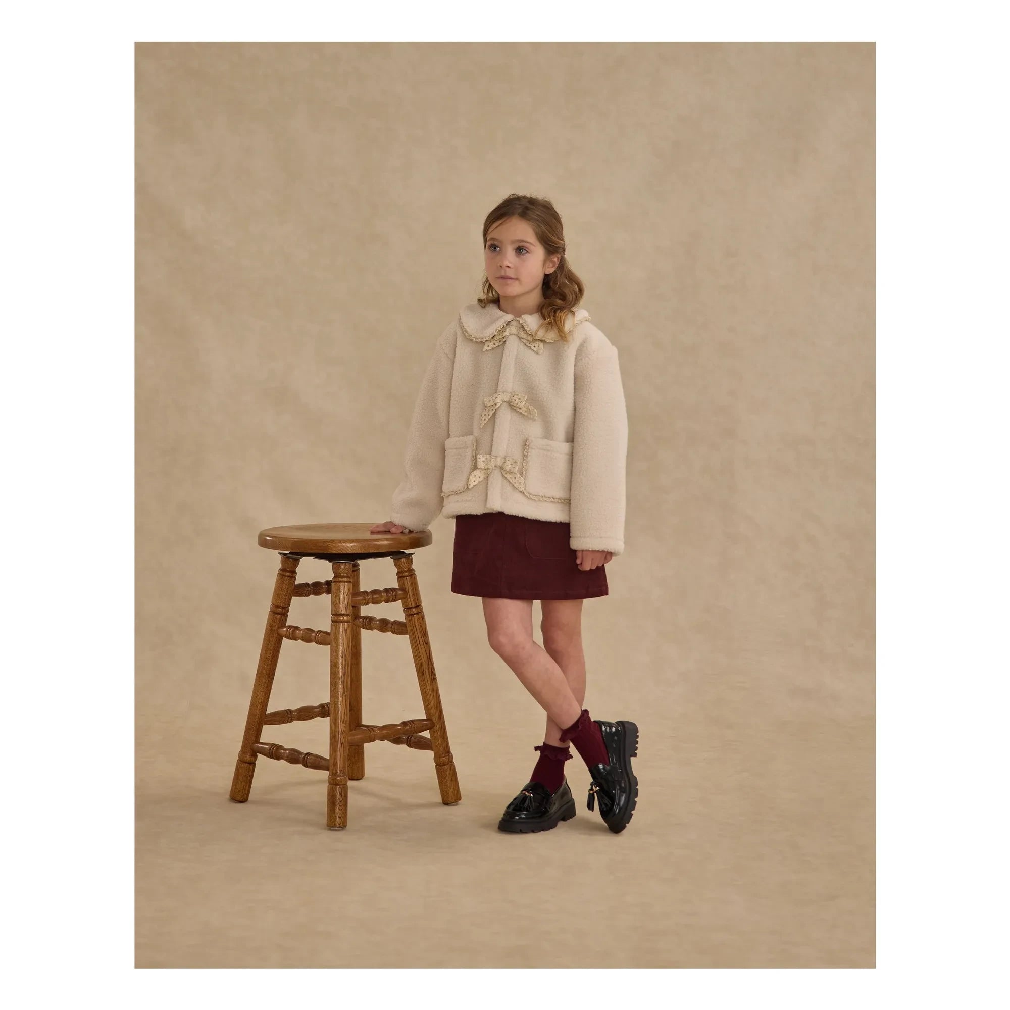 Rylee + Cru - Off-white Sherpa jacket