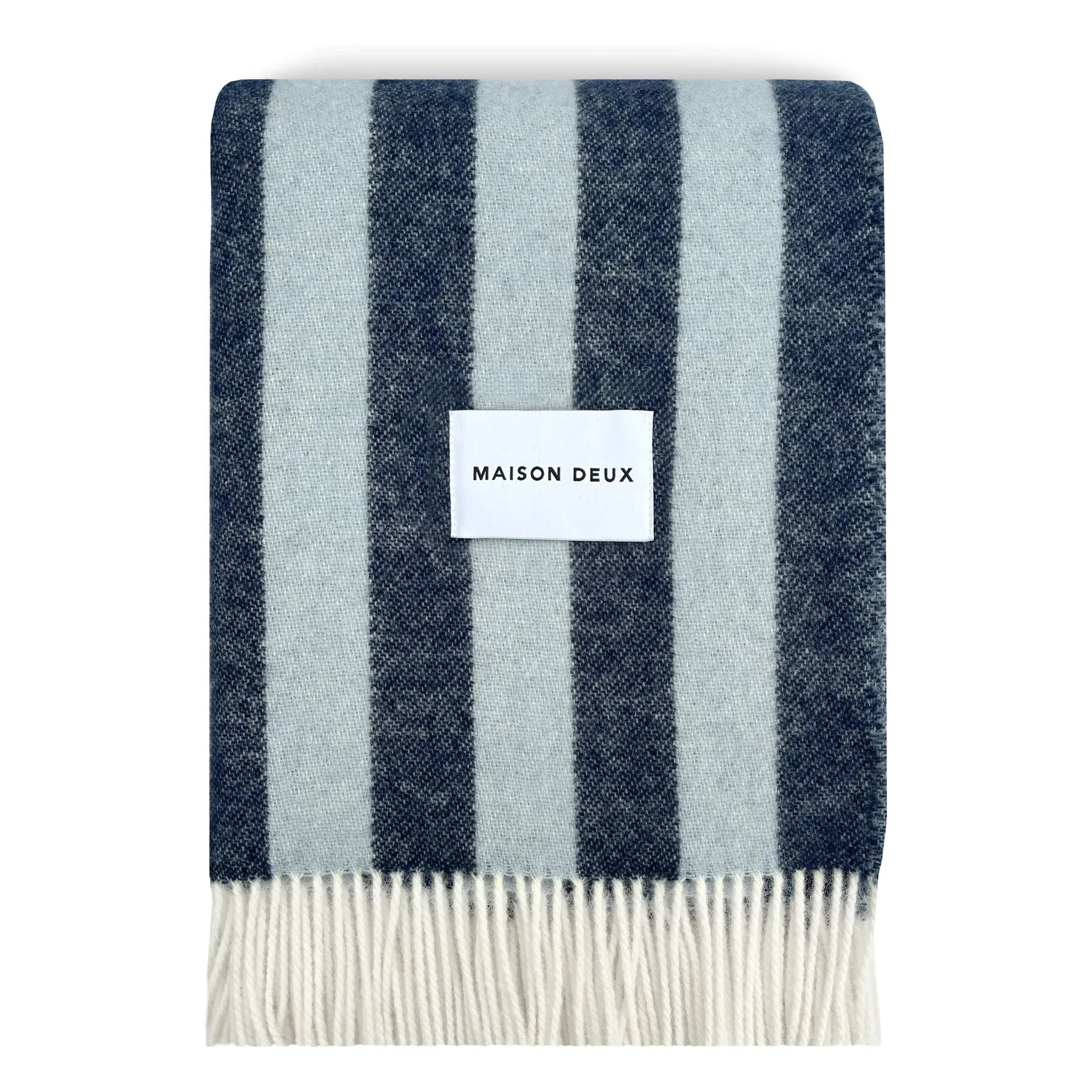Maison Deux - Candy Wrap Wool Blanket | Navy Blue