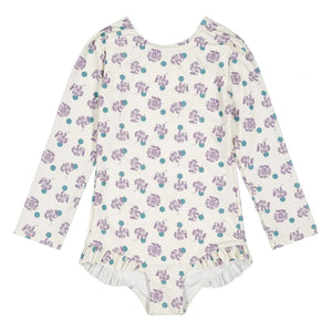 Soor Ploom - Mayes Floral Swimsuit Recycled Fibers | White
