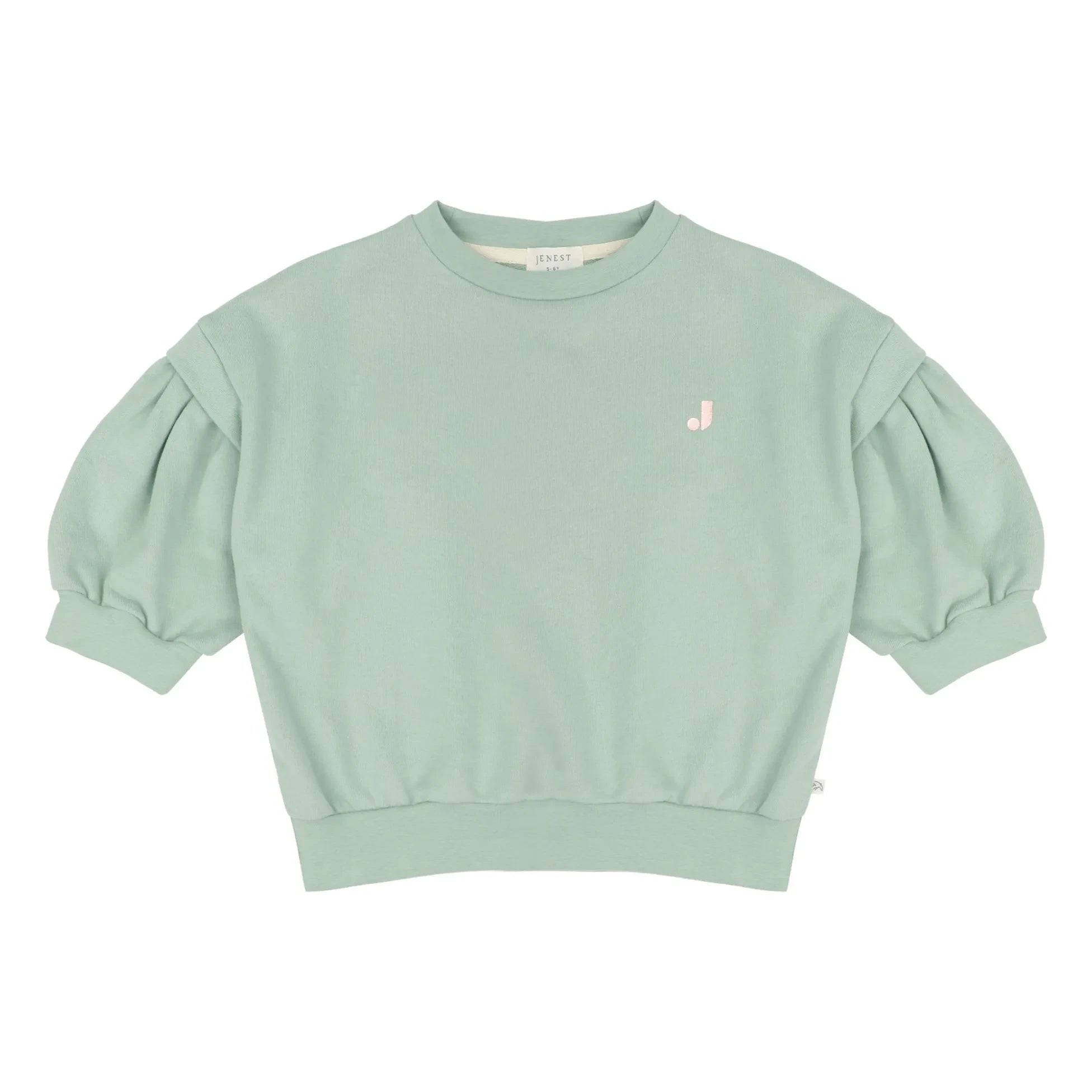 Jenest - Balon Etoile organik pamuk sweatshirt | Badem yeşili