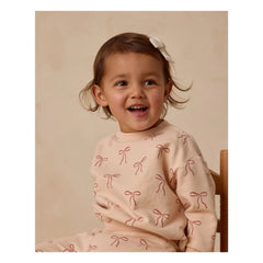 Quincy Mae - Organic Cotton Knotted Sweatshirt | Coral