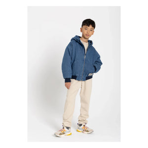 Hundred Pieces - Denim Matte Hooded Jacket | Denim Blue