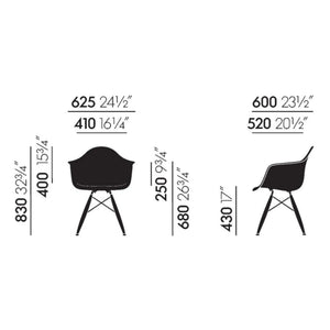 Vitra - DAW sandalye - akçaağaç taban - Charles & Ray Eames | Beyaz