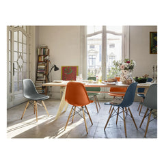 Vitra - DSW plastik sandalye - akçaağaç taban - Charles & Ray Eames | Deniz mavisi