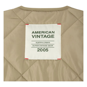 American Vintage - Vowbay Water-Repellent Quilted Jacket Recycled Fiber | Khaki