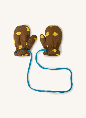 Bobo Choses - Recycled Fiber Baby Mittens and Plate | Brown