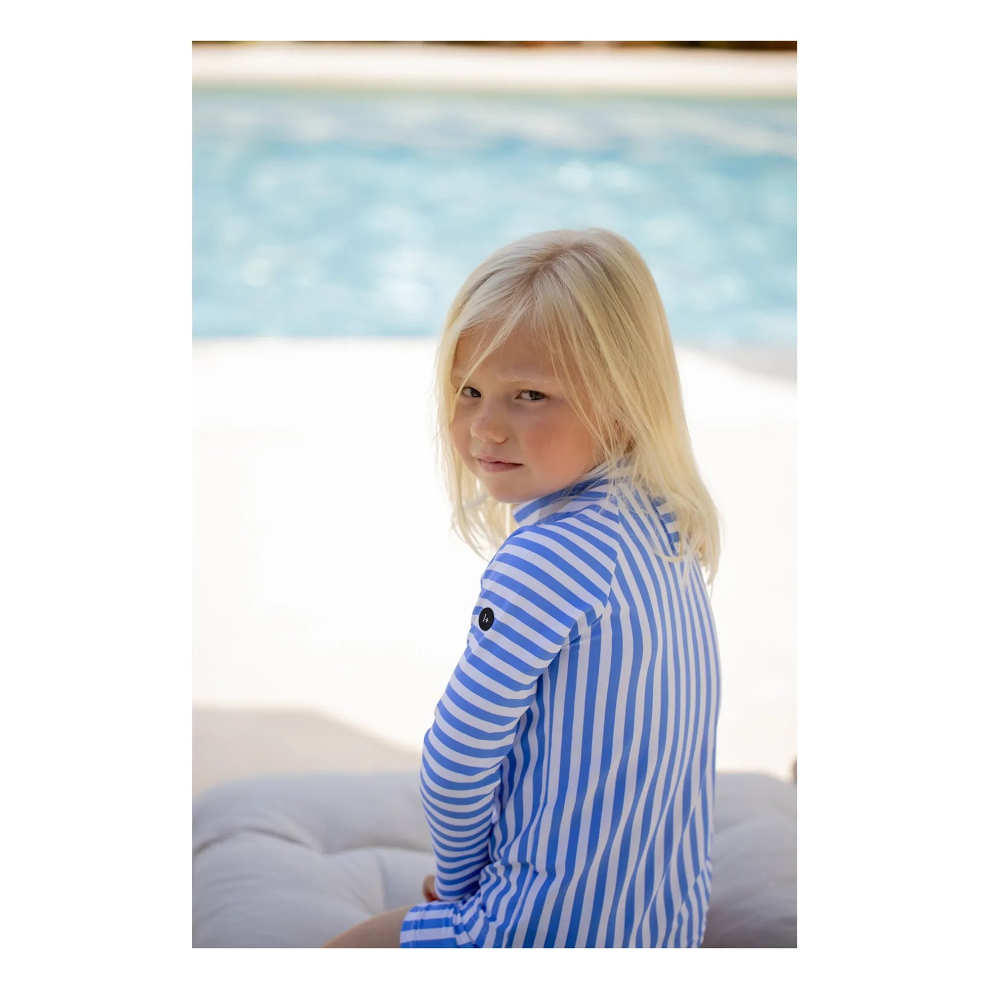 1+ in the family - Telmo Striped UV Protection T-Shirt | Light blue