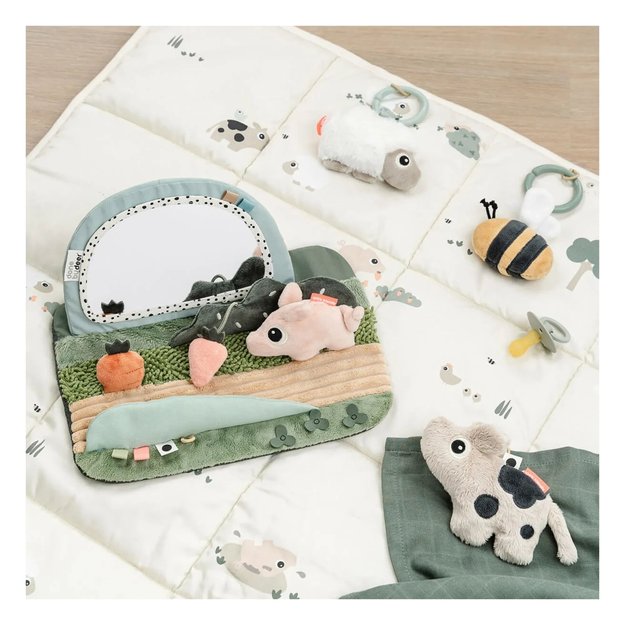 Done by Deer - Tiny Farm Play Mat | Sand