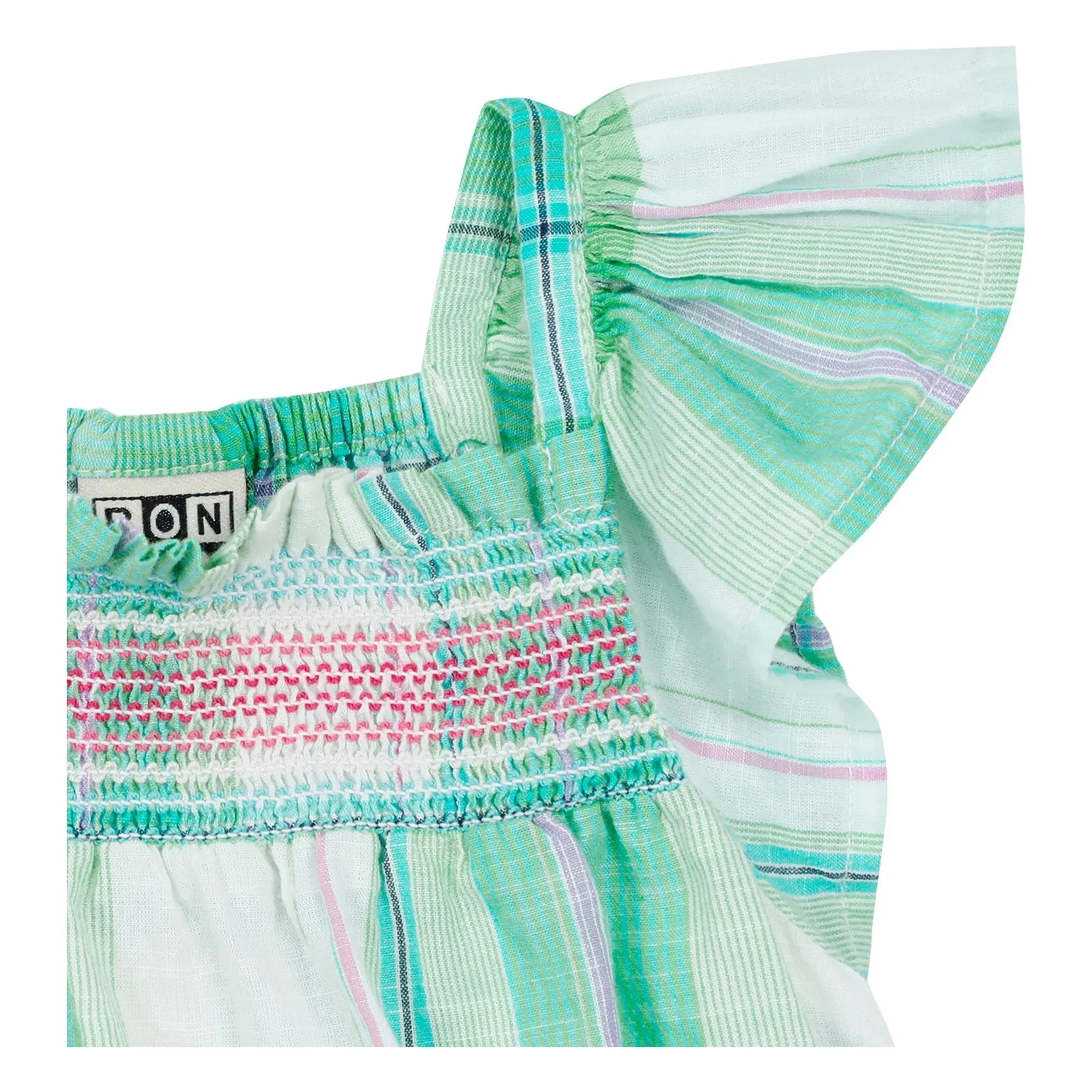 Bonton - Louise Checked Gathered Dress | Green