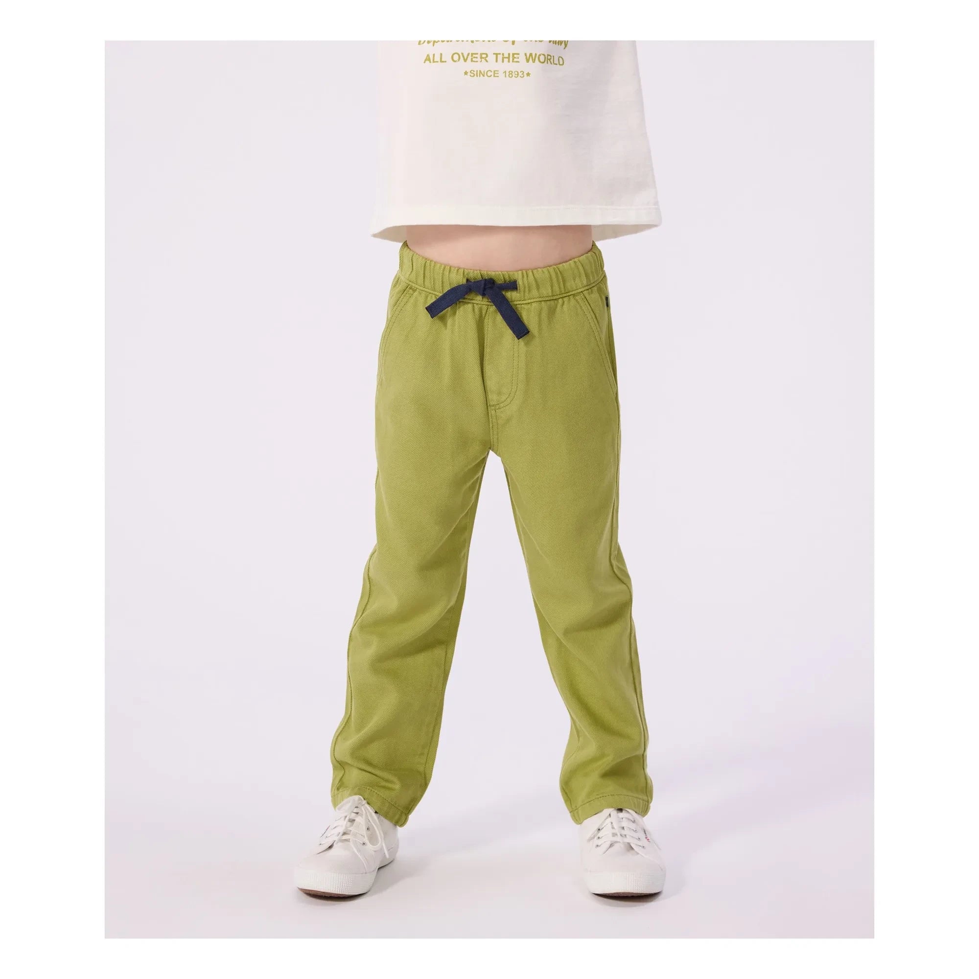 Petit Bateau - Düz Kesim Twill Pantolon | Haki