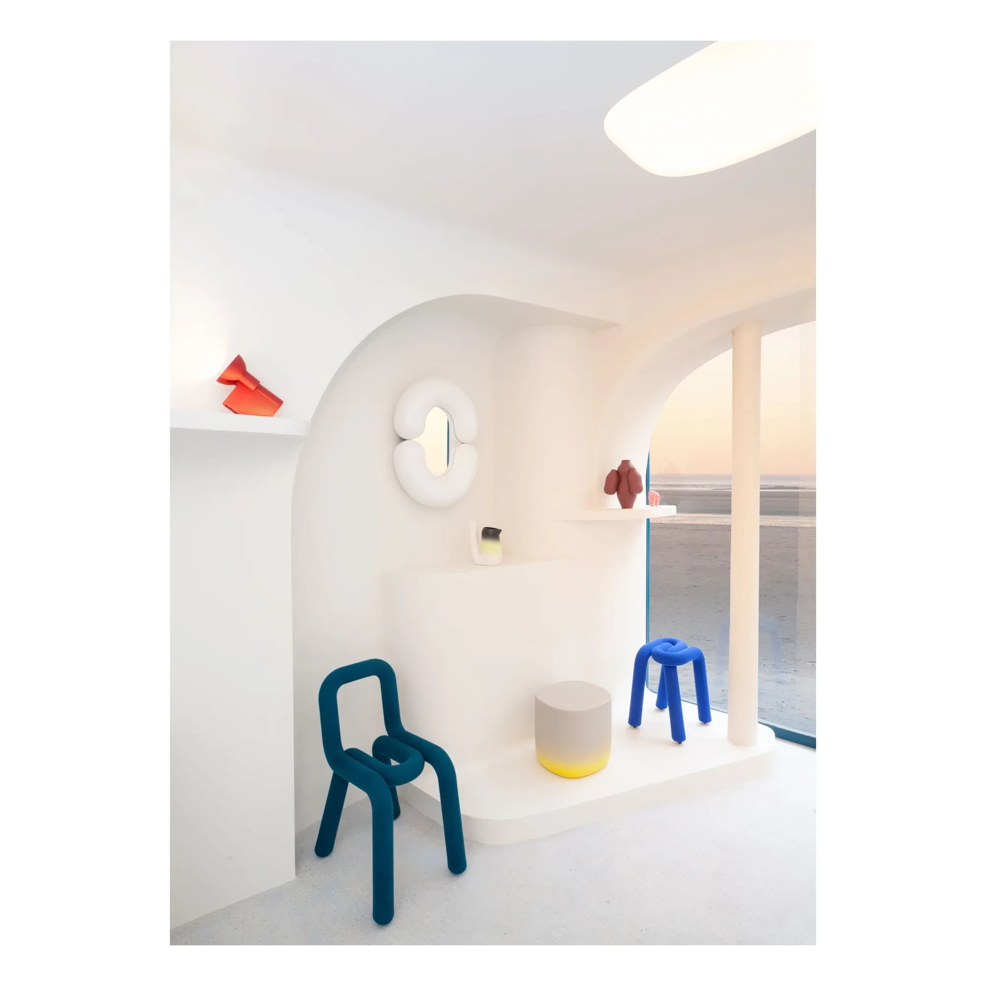 Moustache - Zodiac Mirror - Jean-Baptiste Fastrez | White