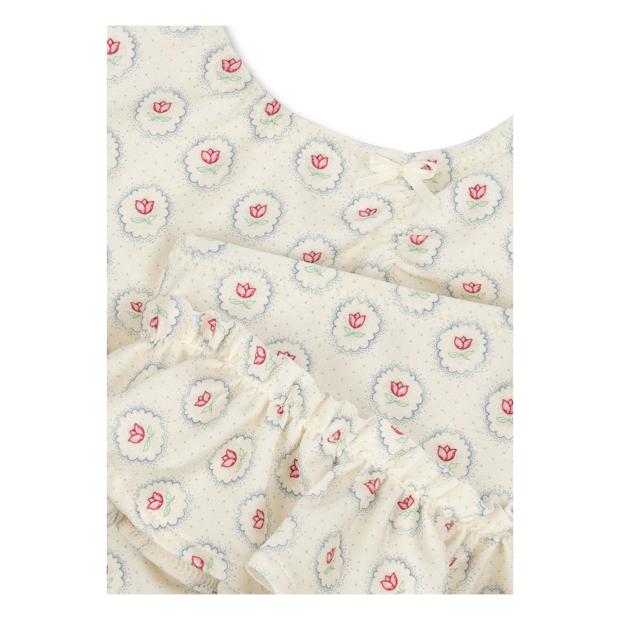 Konges Sløjd - Malti Ruffled Swimsuit Recycled Fibers | Ecru