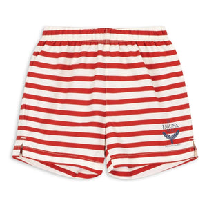 Konges Sløjd - Asnou Striped Recycled Fiber Swimsuit Shorts | Red