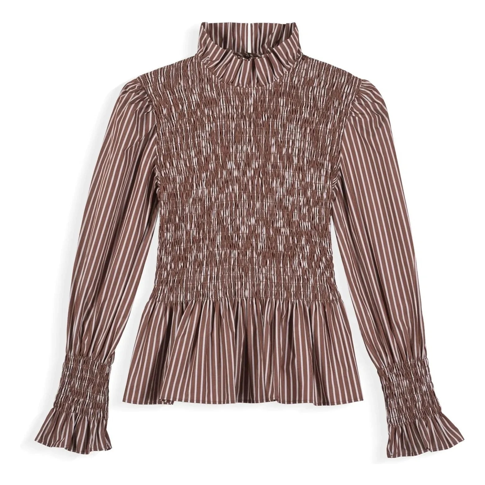 Maria de la Orden - Striped Blouse Aleria Cotton | Brown