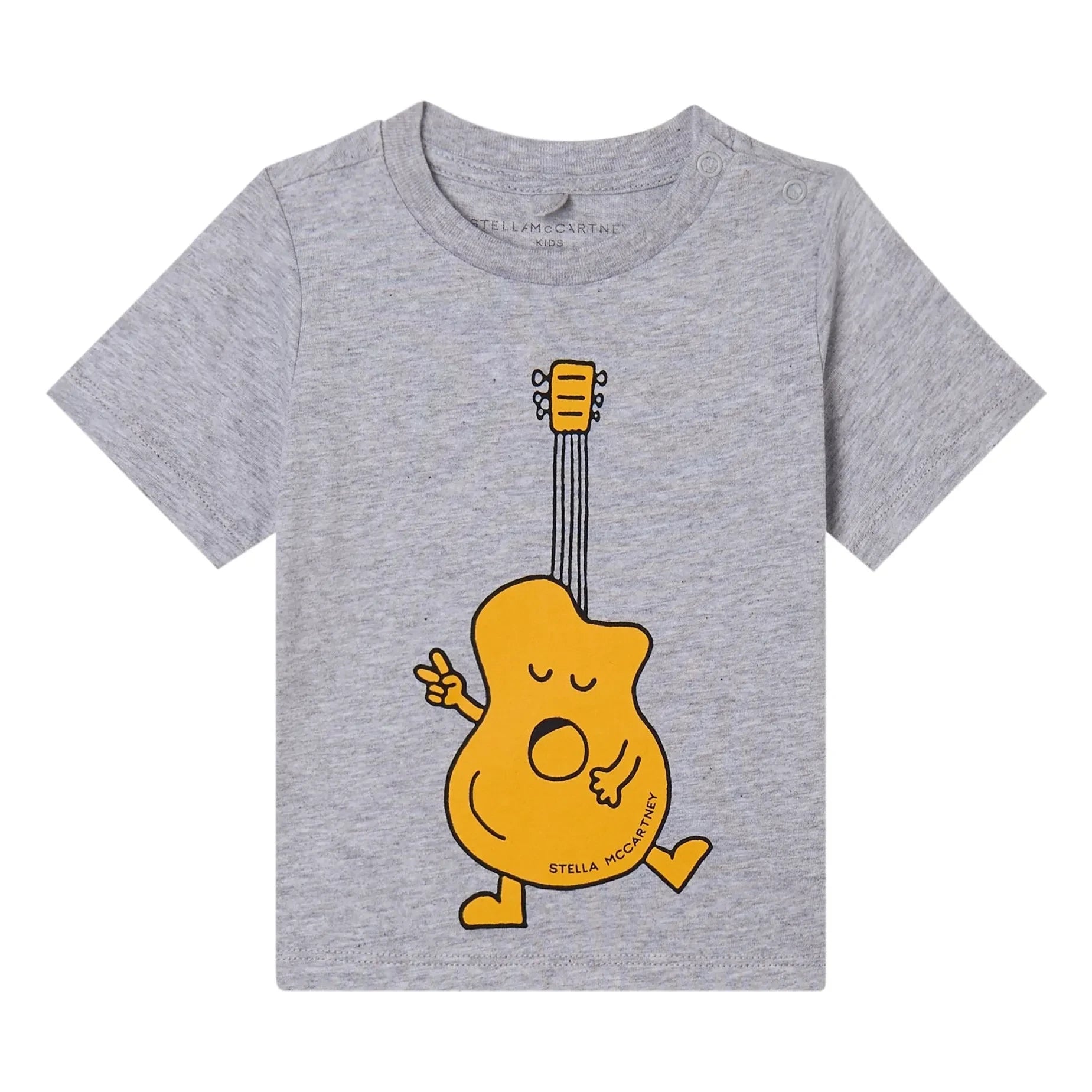 Stella McCartney Kids - Gray Organic Cotton Guitar T-Shirt