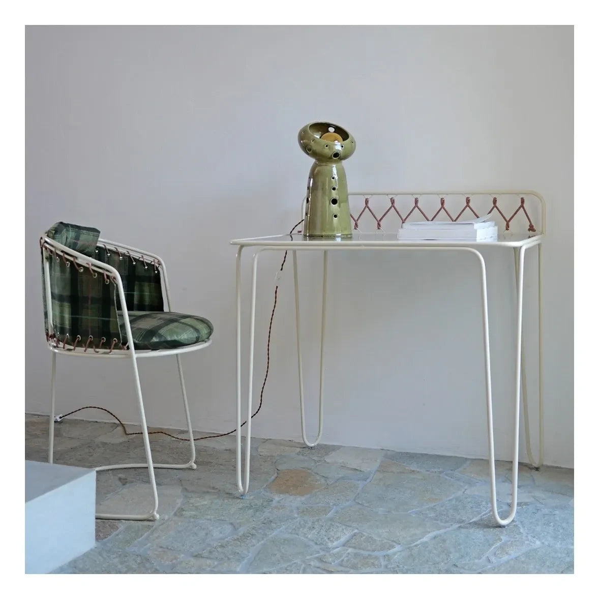 Honoré - Croisette Stainless Steel Desk | Beige