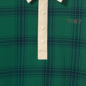 Tinycottons - Organic Cotton Plaid Polo Shirt | Green